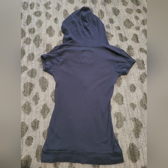 Zenana Dark Blue Hooded Tee sz M - Picture 5 of 8